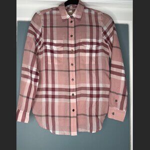 Burberry Check cotton gauze shirt XS - very good condition - Antique Pink